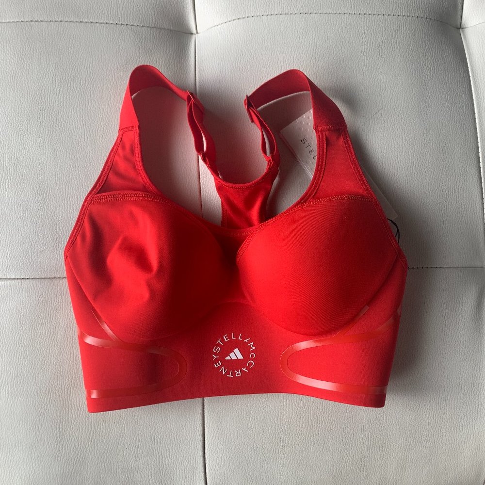 NWT adidas x stella mccartney red sports bra